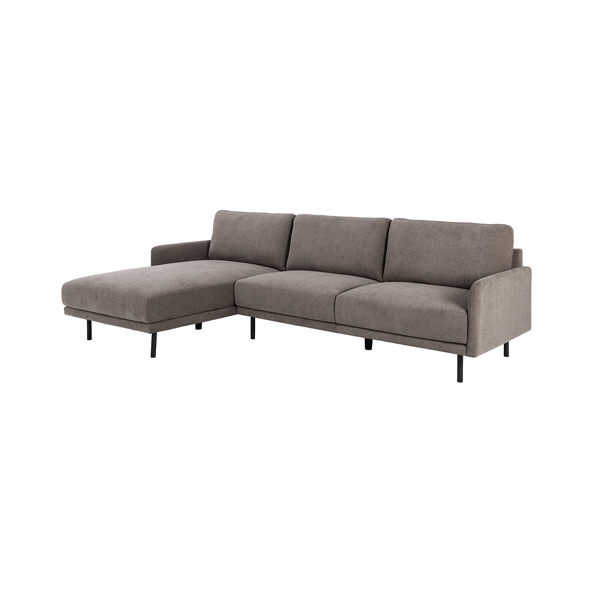 Calma sofa m/chaiselong, dusty brown
