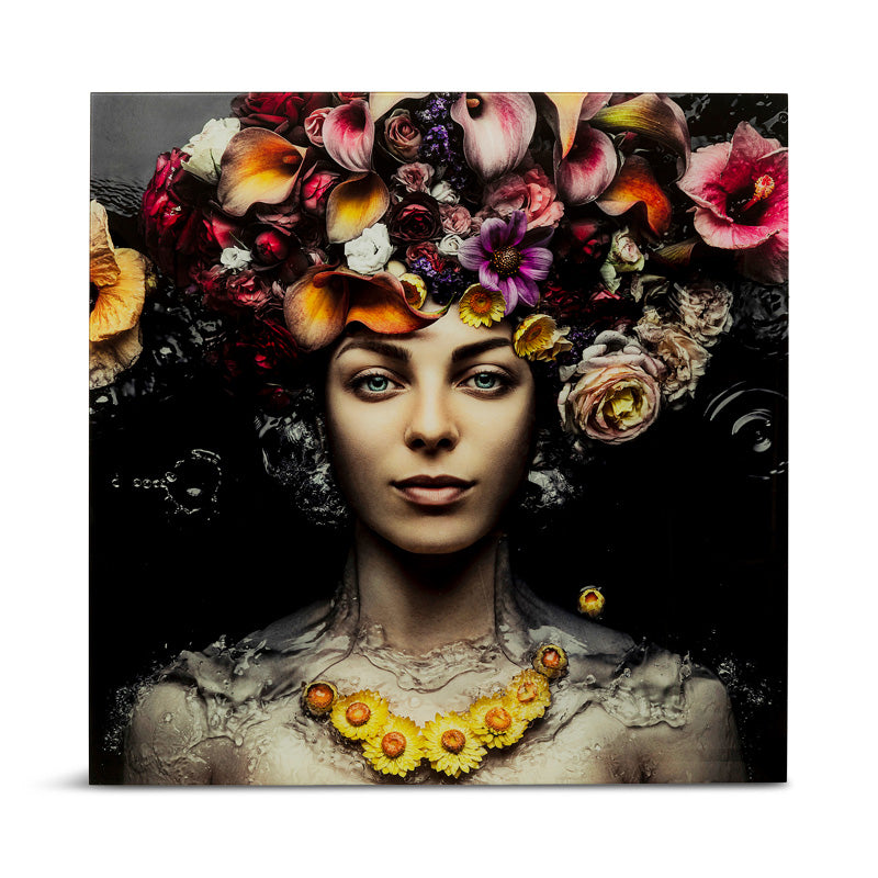 Flower art lady 80x80 cm