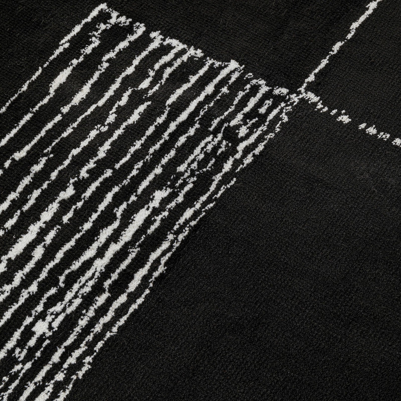 Opaco tæppe sort/hvid 170x240cm