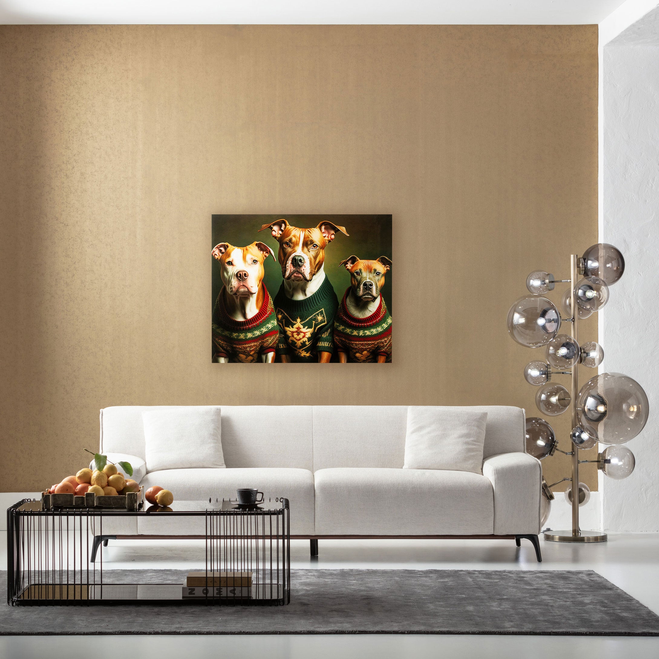 Dog family glas galleri