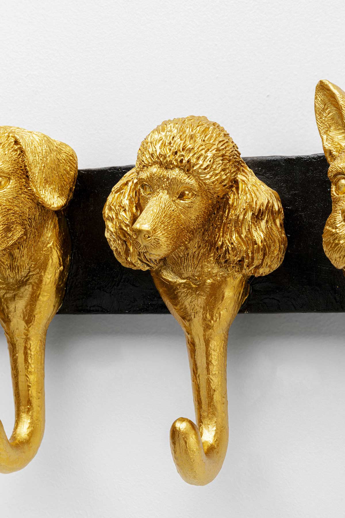 Dog family knagerække, guld
