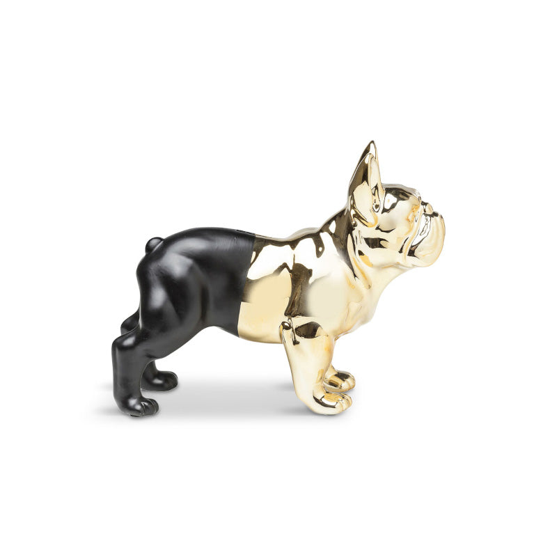 Bulldog sparegris sort/guld