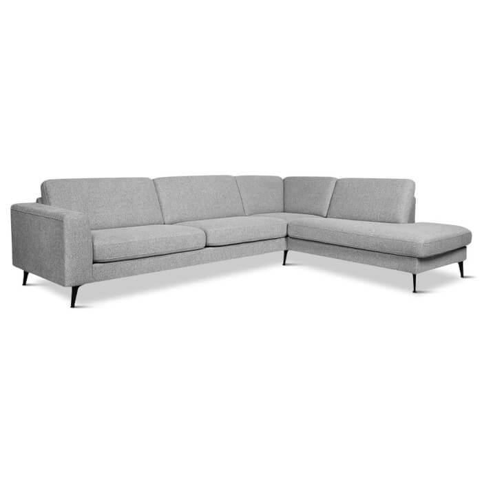 Nova hjørnesofa m/open end, lys grå