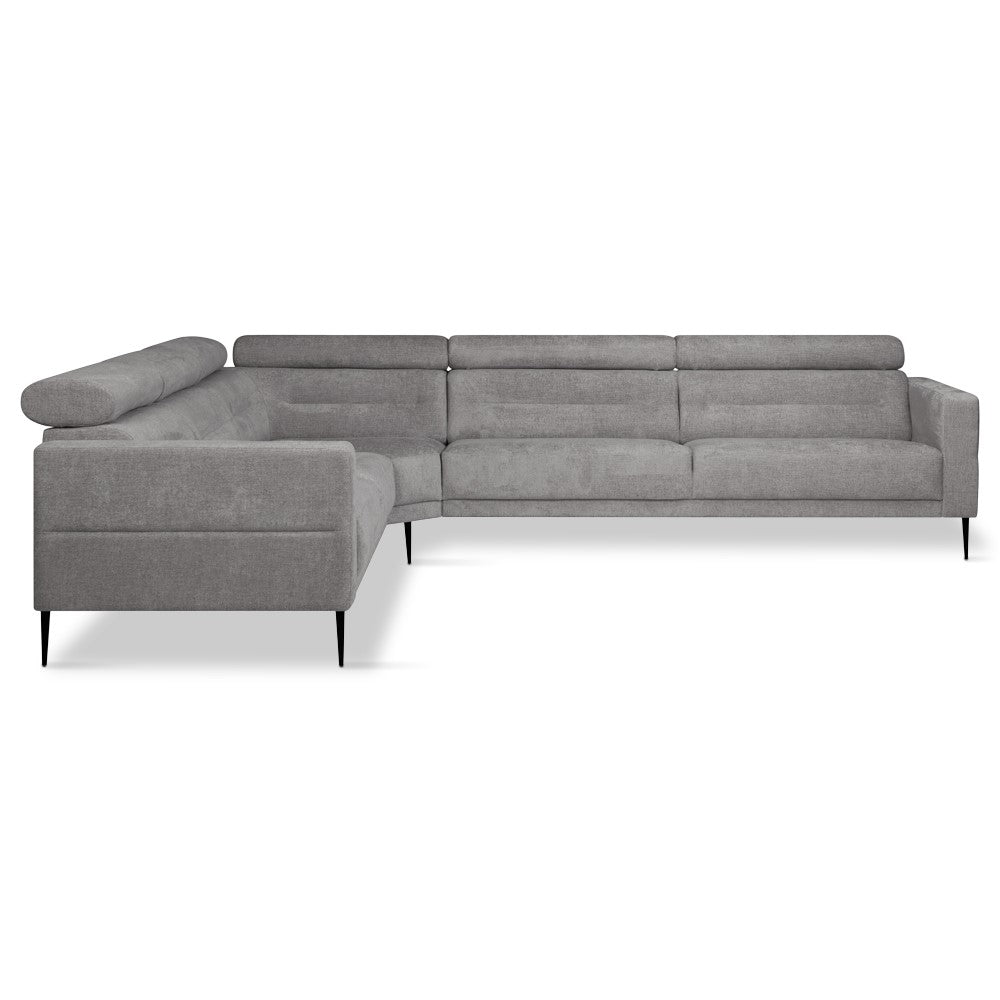 Vizion hjørnesofa, grå bouclé