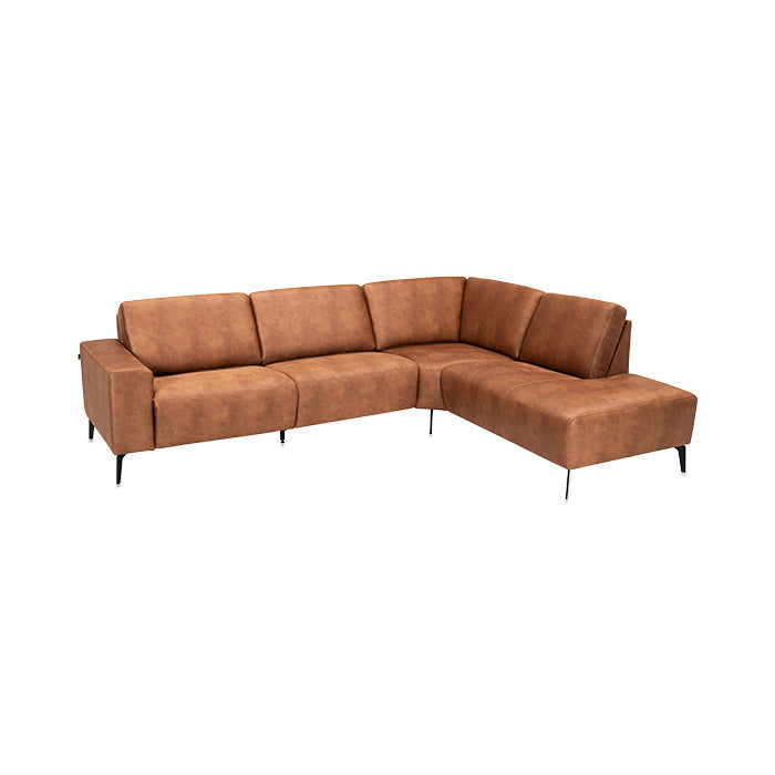 Modu hjørnesofa m/open end, cognac