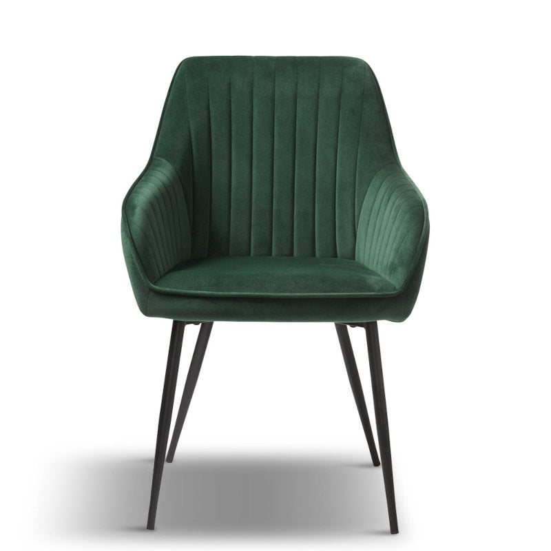 Melfort spisebordsstol, grøn velour