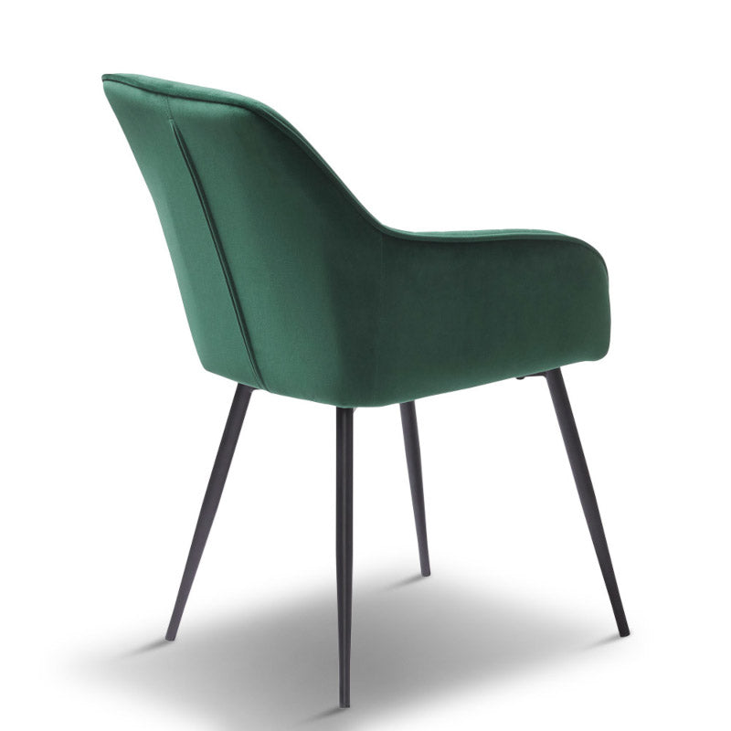 Melfort spisebordsstol, grøn velour