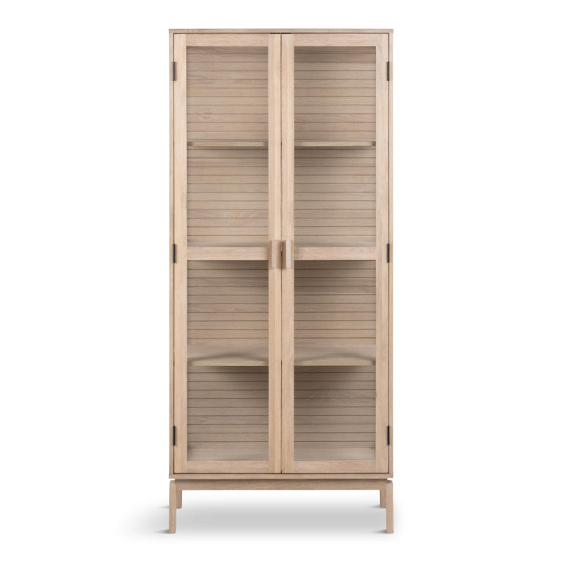 Linley vitrine, hvidpigmenteret eg