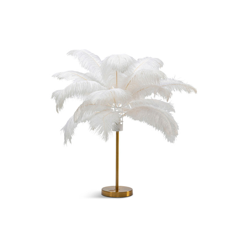 Feather palm bordlampe, hvid