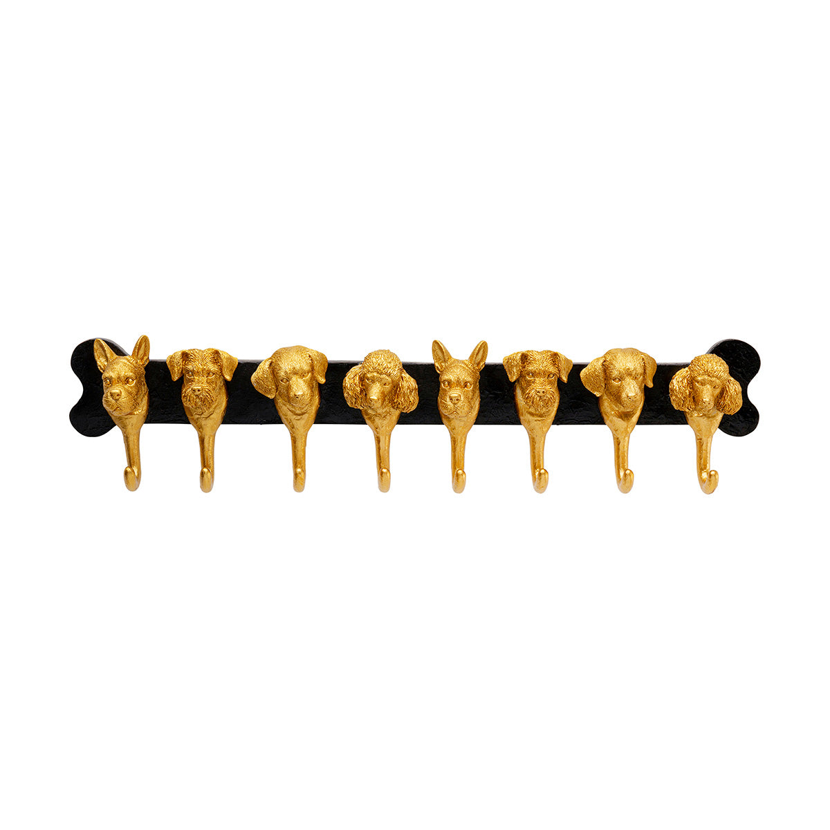 Dog family knagerække, guld