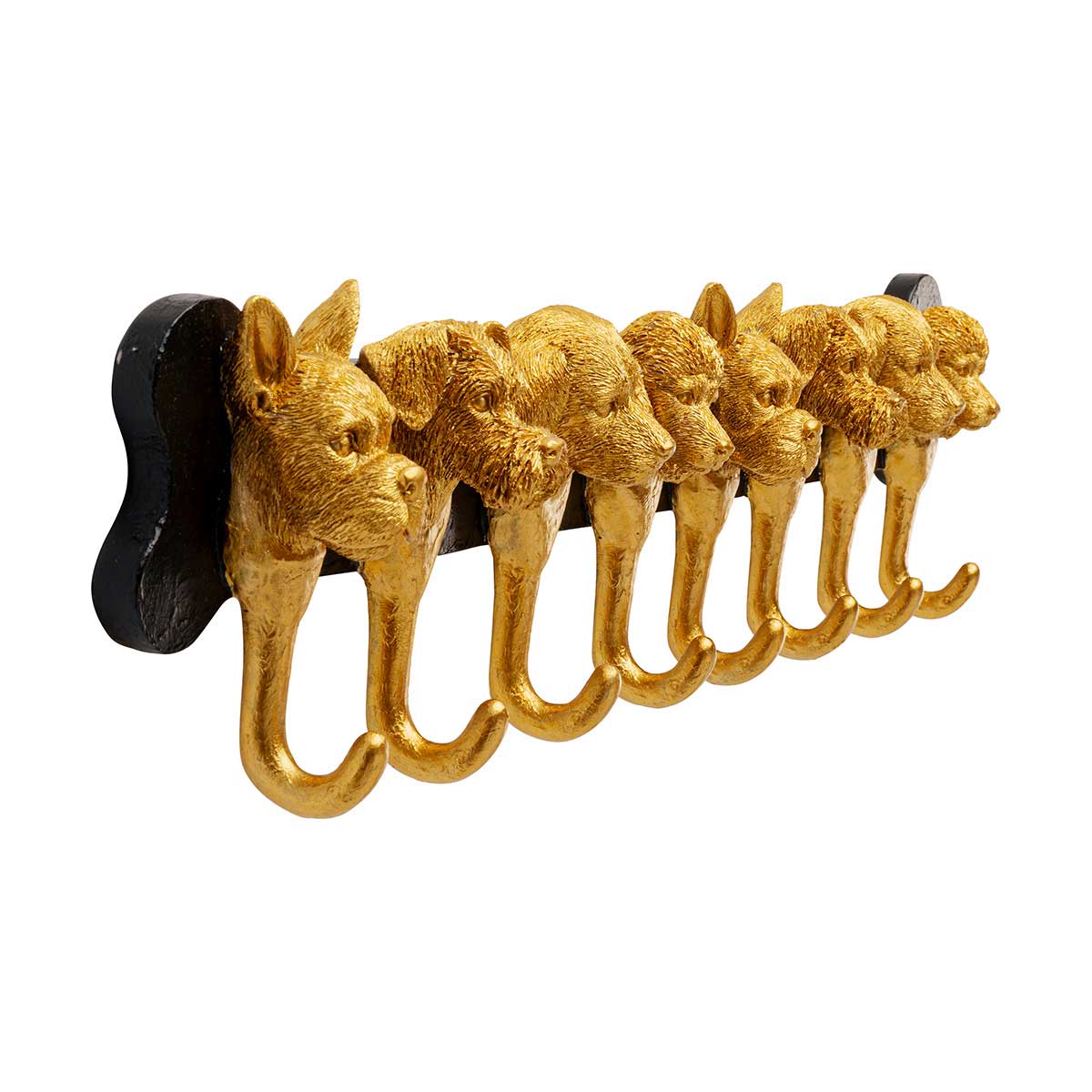 Dog family knagerække, guld