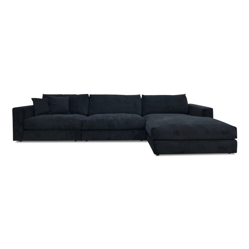 Andretta byggesofa, sort velour