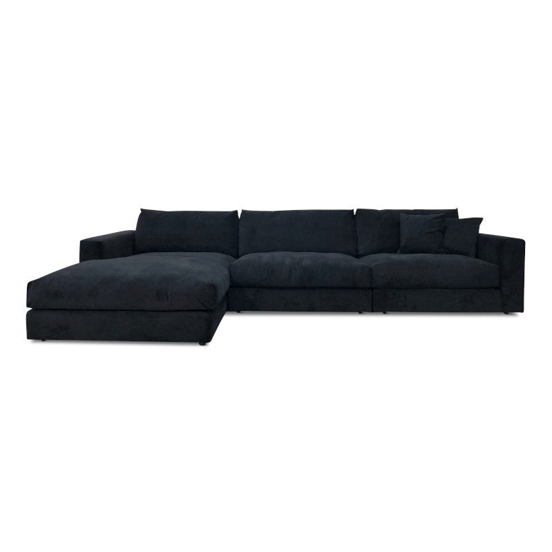 Andretta byggesofa, sort velour