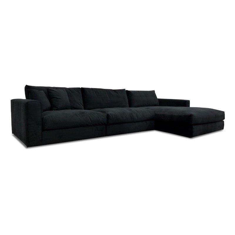 Andretta byggesofa, sort velour