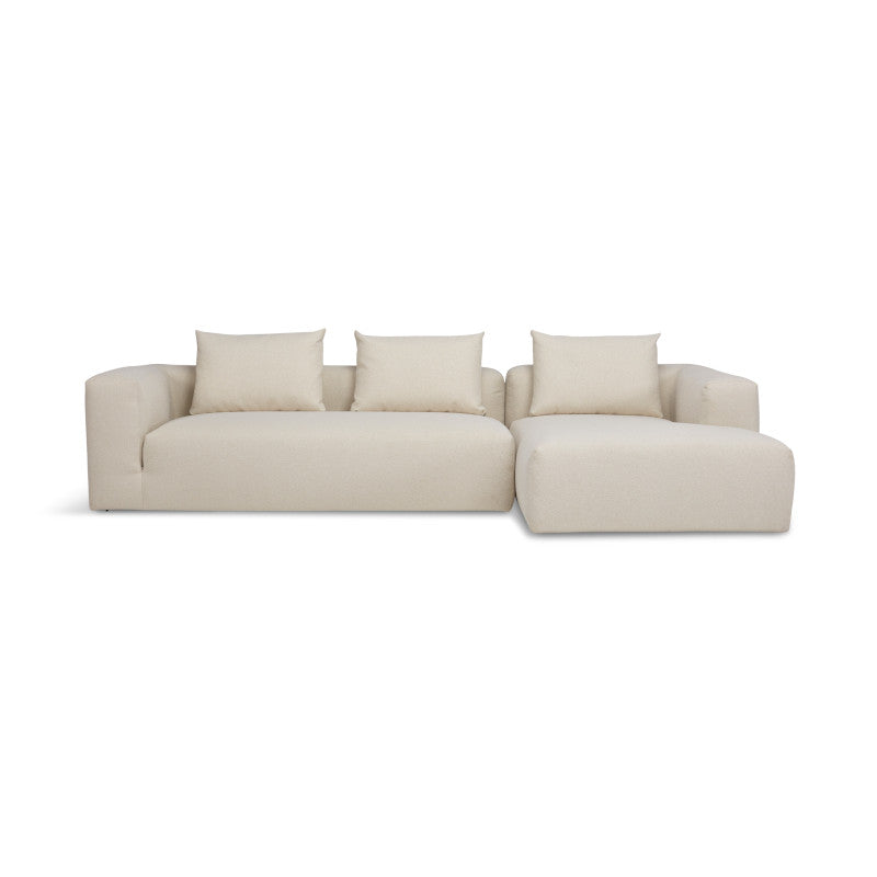 Casa sofa m/chaiselong, bouclé white