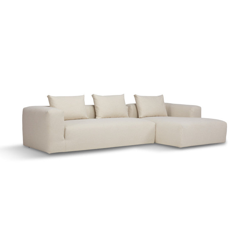 Casa sofa m/chaiselong, bouclé white