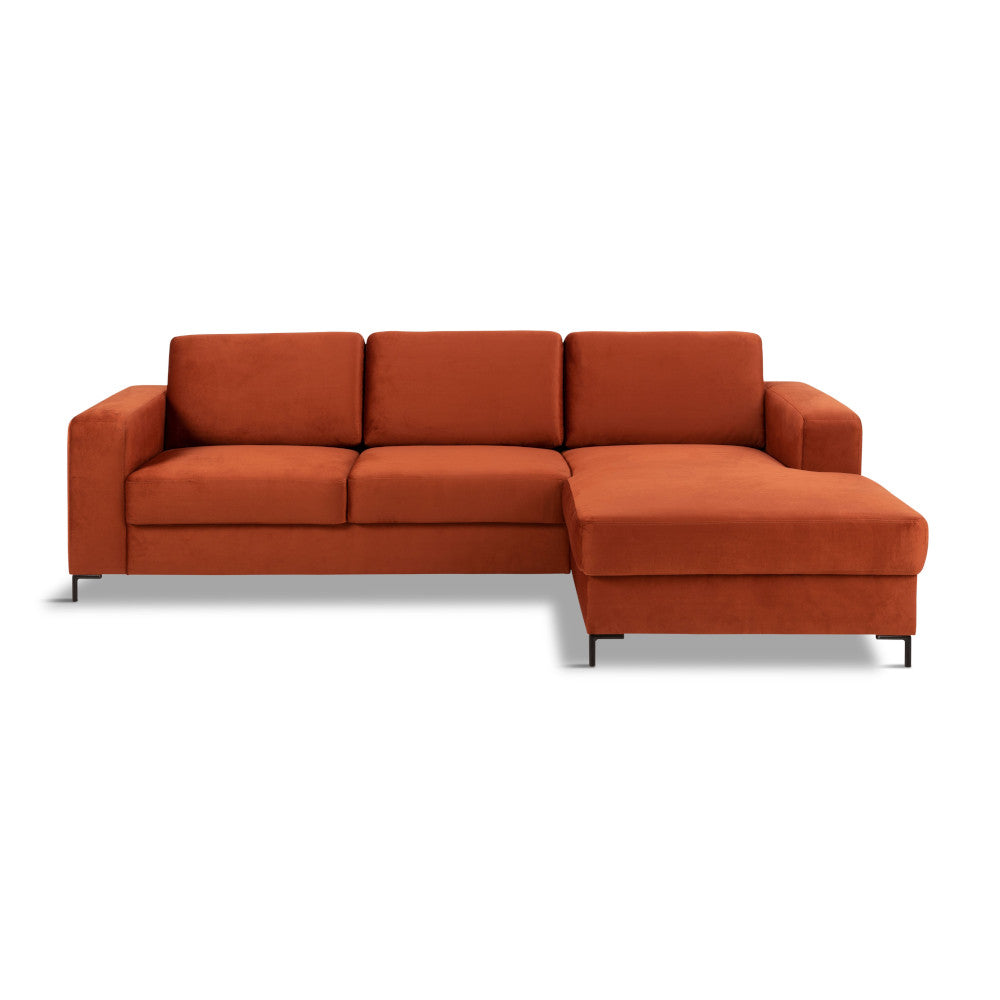 Construct 2 sofa m. chaiselong, orange