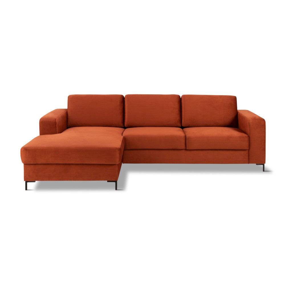 Construct 2 sofa m. chaiselong, orange