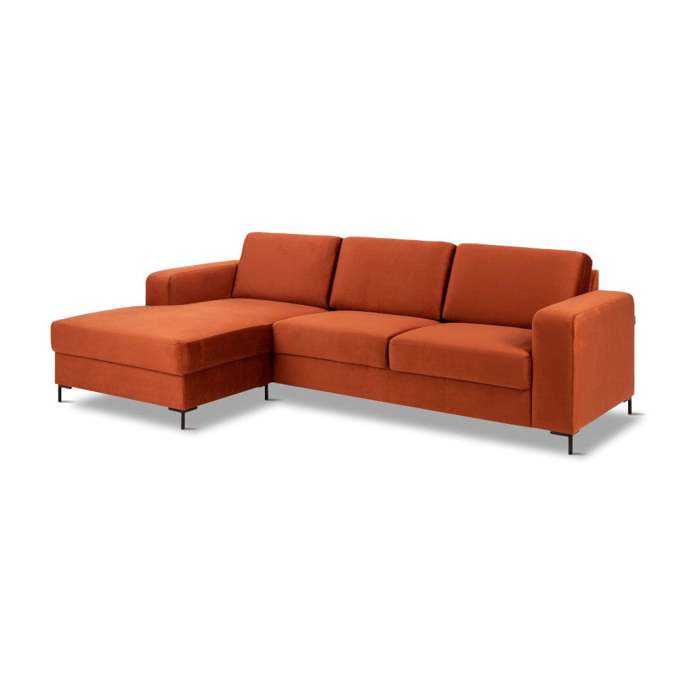 Construct 2 sofa m. chaiselong, orange