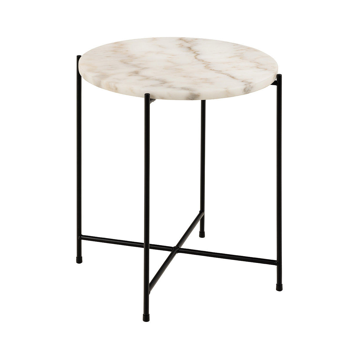 Light sidebord, hvid marmor