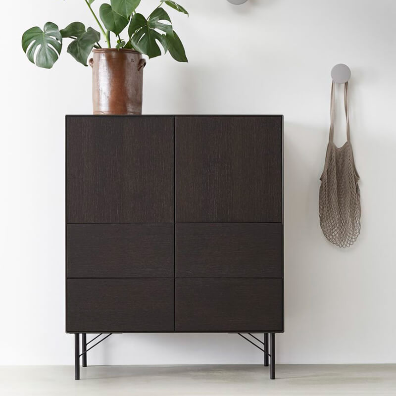 Edge highboard, røget eg