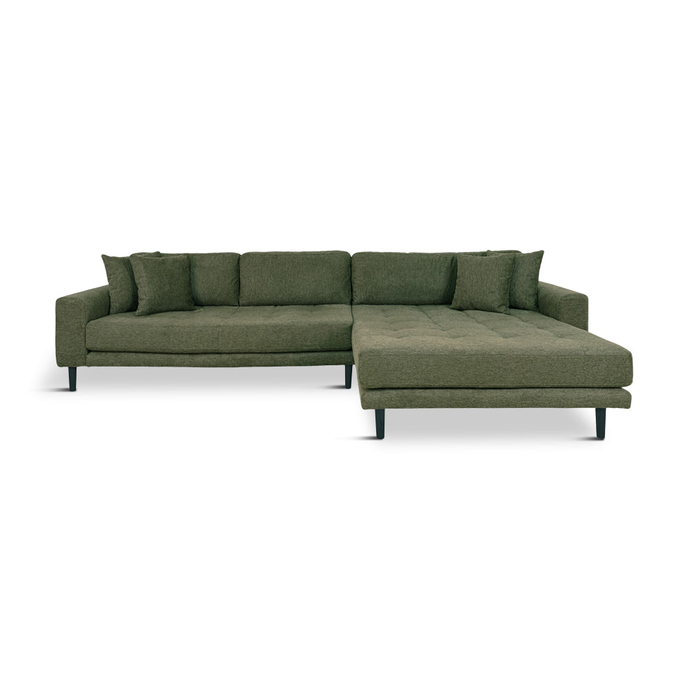 Fabio sofa m/chaiselong, olivengrøn