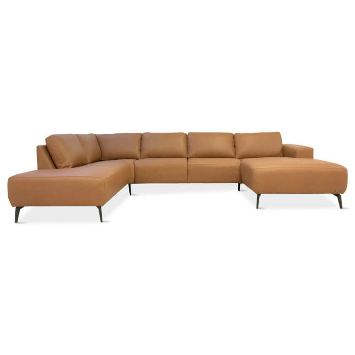 Modu byggesofa, cognac læder