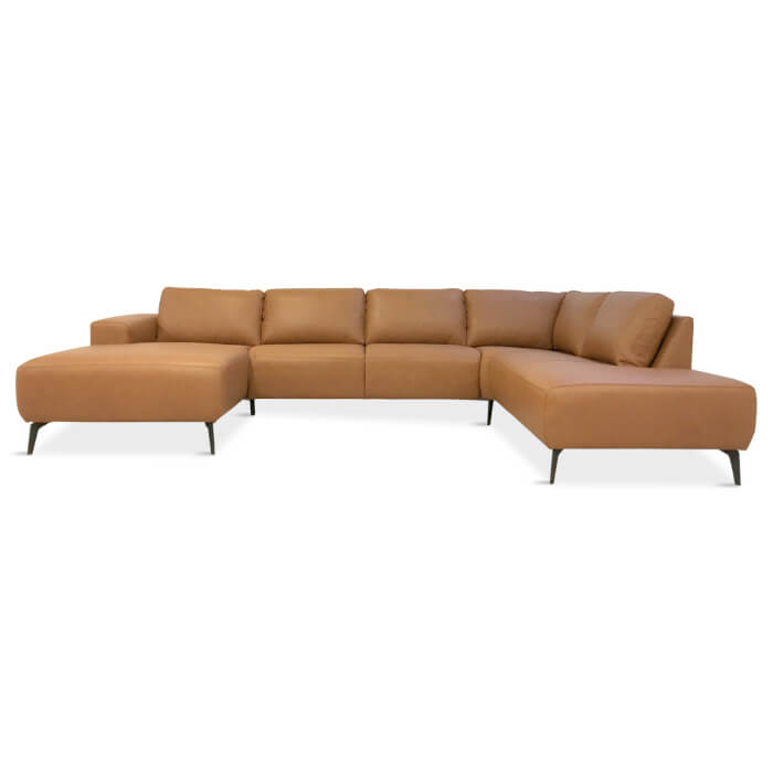 Modu byggesofa, cognac læder