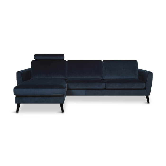 Nova modular sofa m/chaiselong, blå