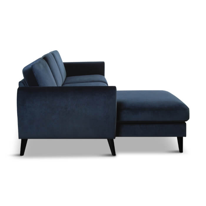 Nova modular sofa m/chaiselong, blå