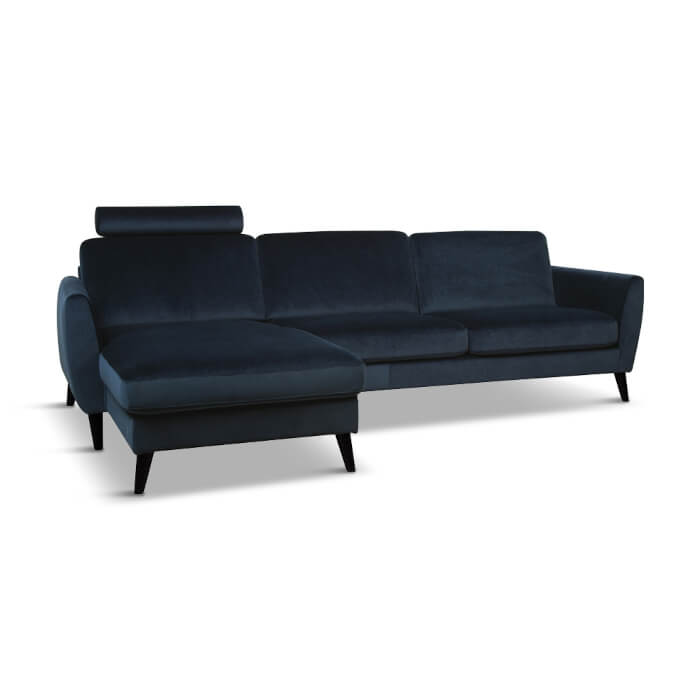 Nova modular sofa m/chaiselong, blå