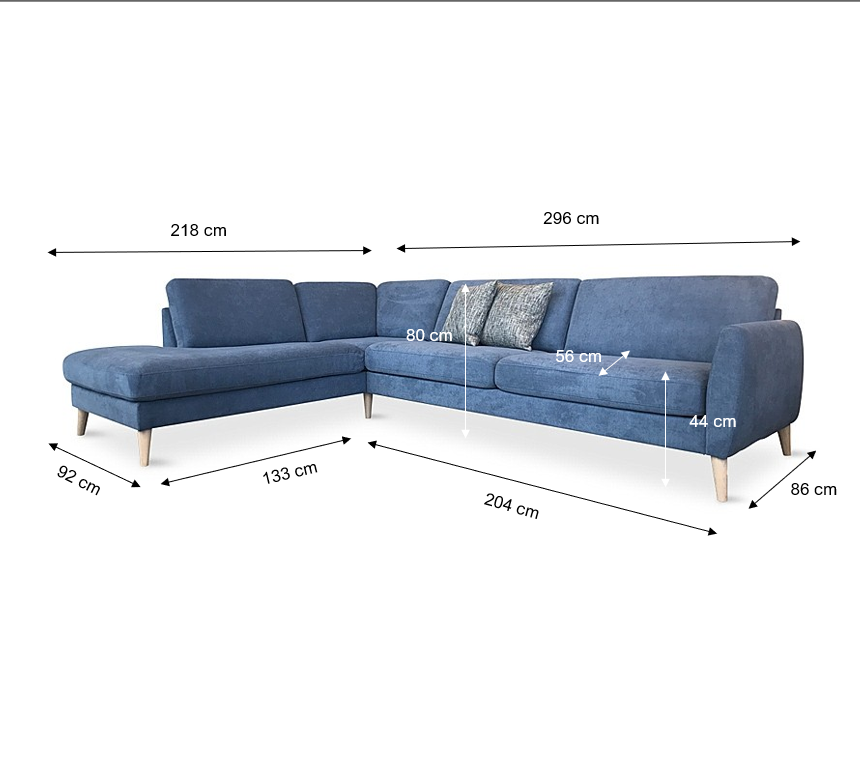 Nova modular, hjørnesofa m/open end