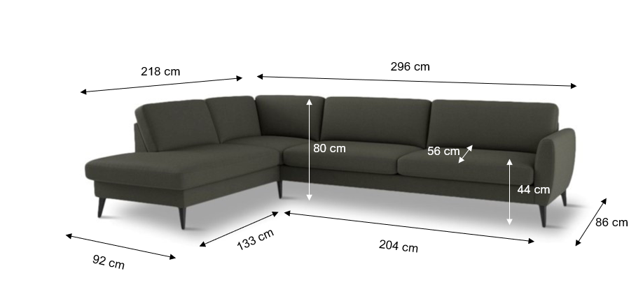 Nova modular hjørnesofa, grøn