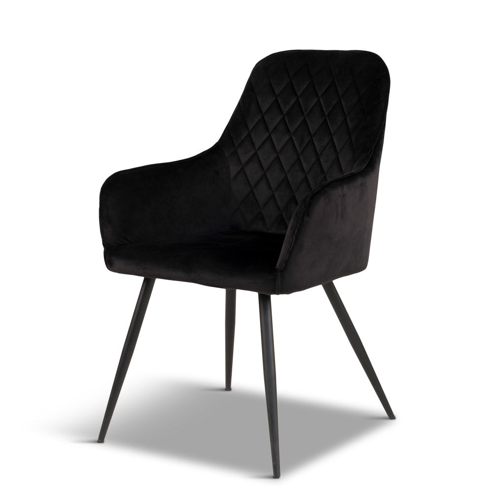 Olly spisebordsstol, sort velour